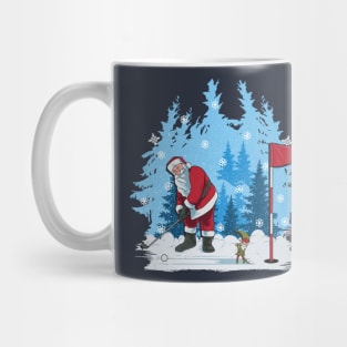 Golf Santa Putting Golfing Golfer Christmas Sports Mug